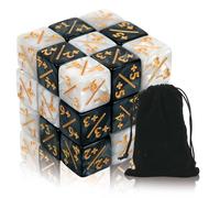 Shengxi 48 Pezzi Contatori di da Gioco con Borse(2 Color) | 15mm Dadi 6 Facce, Dadi fedeltà Token D6 Cubo per Tutti I Tipi di Giochi da Tavolo Feste Riunioni di Famiglia