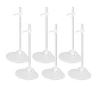 Shengxi 6 Pezzi Supporto per Bambole, Stand per Bambolei Trasparente per Doll Display Supporti Espositore per Bambole in Plastica Regolabile, Modello Bambola Display Stand per Bambole da 9-11 Pollici