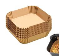 Shengxi Carta Forno Usa e Getta per Friggitrice ad Aria, 100Pcs Teglie Carta Per Friggitrice Ad Aria Quadrata 16-20cm, Fodere di Carta Pergamena Antiaderente per Air Fryer Forno Microonde