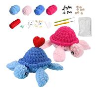 Shengxi Kit Uncinetto per Principianti, Kit Uncinetto Tartaruga per Coppie, Uncinetto Set Completo con Video Tutorial, Set Creativo per lavori a Maglia per Adulti e Bambini