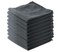 Shengxi Panno per La Pulizia in Microfibra 8 Pezzi, Panno Multiuso in Microfibra, Senza Aloni, Asciugamani per La Pulizia per Tutti Gli Usi Dimensioni 30 X 30 Cm (Nero)