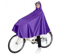 Shengxi Poncho Antipioggia per Bicicletta Mantella Antipioggia Impermeabile Poncho da Ciclismo per Mountain Bike Bici Elettriche (IT, Testo, Taglia unica, Regular, Regular, Viola)