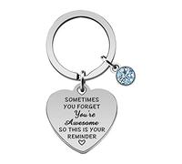 Shengxi Portachiavi Personalizzato Regalo con Parole motivazionali, Portachiavi Donne Regali per Amica Regalo Colleghi Idee Regalo Portachiavi Personalizzato con Scatola Regalo Nera