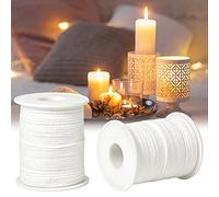 Shengxi Stoppini per Candele 61m, Stoppino in Cotone Naturale, Candela Stoppino, Stoppini per Candele Fai Da Te, Nucleo a Lume di Candela, Tagliabile Stoppini Candele per Fare Candele Candele DIY