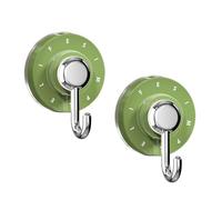 SHENGYIG 2 Ganci a Ventosa a Forma di J - Appendini per Asciugamani Senza Fori per Bagno e Cucina - Adesione Forte fino a 10 kg per Pareti Lisce - Ideale per Accessori da Bagno, Asciugamani e Utensili