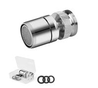 SHENGYIG "Aeratore Rubinetto 360° Girevole con 2 Filtri Rompigetto - Compatibile M22 (Maschio) e M24 (Femmina) - Kit Risparmio Idrico per Cucina/Bagno - Acciaio Inox Anticalcare"