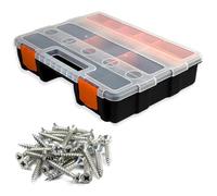 SHENGYIG Cassetta Porta Viti, Organizer Viti con Ripiani Rimovibili, Design Portatile, Cassetta Porta Minuteria, Valigetta Attrezzi Vuota è Progettato per Riporre Vite, Dadi e Piccoli Accessori