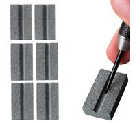 SHENGYIG Pietra Affilatrice per Freccette 6 Lavorini per Dardi con Fessura a V, Accessorio Grigio per Puntini di Dardi - Ideale per Affilare Puntini in Acciaio (Steeldarts)