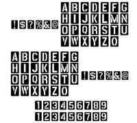 SHENGYIG Stencil Lettere Grandi 84 Pezzi 10 cm Stencil Numeri, Numeri Lettere, Righello Modello Aerografo, Stencil per Pittura, per Dipingere, Fai da te Fatto a Mano