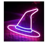 SHENHUO lampada al neon Insegne al neon, insegne luminose, design a cappello da strega, lampada parete a LED, notte per feste