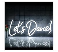 SHENHUO lampada al neon Insegne al neon Let's Dance Insegna luminosa a LED con interruttore per feste di matrimonio, bar, San 43 cm x 17(Bianco)
