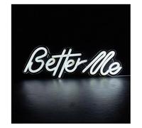 SHENHUO lampada al neon Lampada da parete Better Me con scritta al neon, decorazione per camera letto, compleanno, 33,5x12 cm