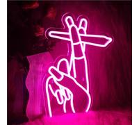 SHENHUO lampada al neon Lettere colorate, illuminazione interna, insegna luminosa personalizzata a forma di mano, gestuale