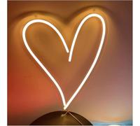 SHENHUO lampada al neon Luci al neon a forma di cuore dimmerabili, insegna estetica per camera da letto, casa, club, decorazione parete 30×35,3 cm