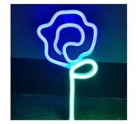 SHENHUO lampada al neon Per insegna al neon a forma di fiore Per rosa, per camera da letto, parete per feste(Neon-1)