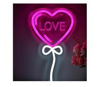 SHENHUO lampada al neon Per insegna al Per neon a forma di cuore con luce dimmerabile per feste