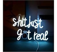 SHENHUO lampada al neon Per la lampada al neon, merda è appena diventata reale per le lettere del cartello, interruttore dimmerabile