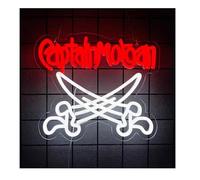 SHENHUO lampada al neon Per l'insegna al Per neon Captain Per Morgan's vengono utilizzate luci notturne bianche a doppio taglio