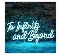 SHENHUO lampada al neon To for per infinity And Beyond per insegna al per neon con alimentazione per USB dimmerabile, per camera da letto, negozio, bar, decorazione parete per feste 22 cm × 45