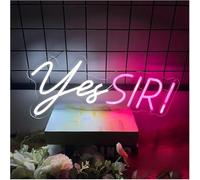 SHENHUO lampada al neon Yes Sir Insegna al neon Decorazione per camera da letto Luce a LED per decorazioni nuziali 50x23,6 cm(1)