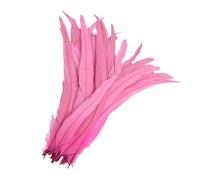 SHENJMAI Artigianato Piume 100pcs Feathers, 10-12 Inches - Ideal for DIY Crafts & Wedding Party Decorations (Pink)