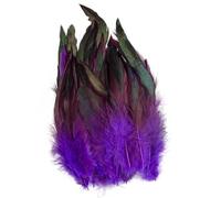 SHENJMAI Artigianato Piume 15-20CM Feather Crafts DIY Carnival Accessories 50PCS/Set Feathers Handicraft Jewelry Decoration Plumes(Purple)