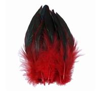 SHENJMAI Artigianato Piume 15-20CM Feather Crafts DIY Carnival Accessories 50PCS/Set Feathers Handicraft Jewelry Decoration Plumes(Red)