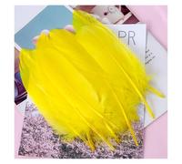 SHENJMAI Artigianato Piume 15-20cm Feather Multicolor Plumas for Handicraft Dream Catcher Feather for Home Party Jewelry Decoration(Yellow,200pcs)