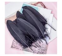 SHENJMAI Artigianato Piume 15-20cm Feather Multicolor Plumas for Handicraft Dream Catcher Feather for Home Party Jewelry Decoration(Black,200pcs)