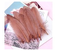 SHENJMAI Artigianato Piume 15-20cm Feather Multicolor Plumas for Handicraft Dream Catcher Feather for Home Party Jewelry Decoration(Brown,50pcs)