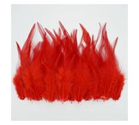 SHENJMAI Artigianato Piume 50Pcs/Set 10-15cm Colored Feathers for Crafts Dream Catcher Plumes Holiday Decoration Wedding Party Accessories(Red)