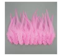 SHENJMAI Artigianato Piume 50Pcs/Set 10-15cm Colored Feathers for Crafts Dream Catcher Plumes Holiday Decoration Wedding Party Accessories(Pink)