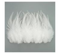 SHENJMAI Artigianato Piume 50Pcs/Set 10-15cm Colored Feathers for Crafts Dream Catcher Plumes Holiday Decoration Wedding Party Accessories(White)