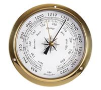 SHENJMAI Barometro a quadrante Termometro barometro igrometro da Parete 115 mm Orologio Maree Stazione meteorologica in Rame for Interni ed Esterni(Depotic)