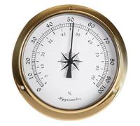 SHENJMAI Barometro a quadrante Termometro barometro igrometro da Parete 115 mm Orologio Maree Stazione meteorologica in Rame for Interni ed Esterni(Humidity Meter)