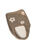SHENJMAI Borse da Spiaggia all'Uncinetto per Donna Borsa tote cava lavorata a maglia a fiori dolci Borsa for la spesa di grande capacità Borsa a tracolla retrò semplice da donna for donna(Khaki)
