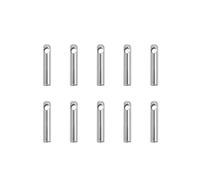 SHENJMAI Fermacorda 10/100 Pezzi Ganci Fermagli in Acciaio Inossidabile Argento cordini terminali Cordino Fai da Te Gioielli creazione Accessori 1 mm-4,5 mm(Silver 1.0mm,100pcs)