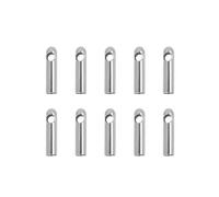 SHENJMAI Fermacorda 10/100 Pezzi Ganci Fermagli in Acciaio Inossidabile Argento cordini terminali Cordino Fai da Te Gioielli creazione Accessori 1 mm-4,5 mm(Silver 1.2mm,30pcs)