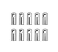 SHENJMAI Fermacorda 10/100 Pezzi Ganci Fermagli in Acciaio Inossidabile Argento cordini terminali Cordino Fai da Te Gioielli creazione Accessori 1 mm-4,5 mm(Silver 4.0mm,30pcs)