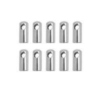 SHENJMAI Fermacorda 10/100 Pezzi Ganci Fermagli in Acciaio Inossidabile Argento cordini terminali Cordino Fai da Te Gioielli creazione Accessori 1 mm-4,5 mm(Silver 3.5mm,20pcs)