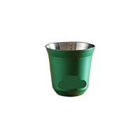 SHENJMAI Tazza da Campeggio Tazze da caffè Espresso in Acciaio Inossidabile 304, Tazze Portatili for Bevande di Piccola capacità, a Doppia Parete isolata(Two Green)