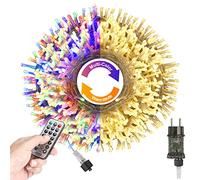 shenkey 4-in-1 Luci Natale Cambio Colore, 200 Led/25m Cavo Trasparente, Telecomando con Timer & Collegamento Estremità-Estremità, Impermeabili Alberi Natale e Decorazioni Interne/Esterne