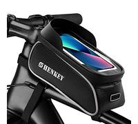 shenkey Borsa Telaio Bici,Borsa da Bicicletta Impermeabile Touch Screen Bicicletta Manubrio Anteriore Borsa Telefono Bici con Parasole per sotto 6.0"Telefon