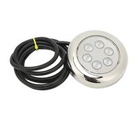 Shenprymic Luce subacquea a LED da 3,5 pollici con montaggio a superficie, lampada subacquea per barche marine, impermeabile IP68 12 V - 24 VDC con 6 perle di cristallo per l’illuminazione di (RGB)