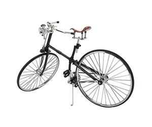 Shenprymic Modello di bicicletta retrò in scala 1:10, mini bici da dito, bici minuscola in metallo e gomma rimovibile con un design realistico degli anni '80 per la decorazione della