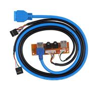 Shenprymic Pannello frontale del case del computer con interfaccia audio e USB 3.0/2.0, custodia in acciaio inossidabile con cavo da 55 cm, compatibile con le custodie della serie JM9K per un