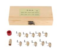 Shenprymic Set di avvolgitori per molla principale in ottone - Kit di avvolgimento per molla principale di orologi - Strumenti fai-da-te per orologiai con scatola di stoccaggio in bambù per