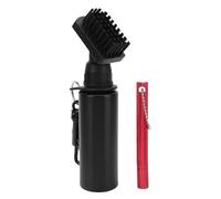 Shenprymic Spazzola pulente per Club con flacone a spremitura a Prova di perdite da 150 ml, Kit di Pulizia per Mazze da Golf con Clip di Fissaggio e Strumento affilatore per scanalature per (Rossa)