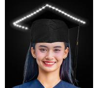 Shenrongtong Cappello Di Laurea Con Nappina, Cappello Laurea Con Luci LED, Accessori Per Festa A Tema Con Decorazioni, Compleanno Scuola Università Liceo, Forniture Per Eventi Di Diploma