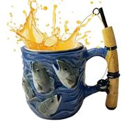 Shenrongtong Da Viaggio Per Caffè,Bicchiere Multifunzionale In Resina - Mug con canna da per il tè,per il padre, fidanzato, nonno, lo zio-bevande calde/fredde: latte, ghiaccio, acqua, caffè latte